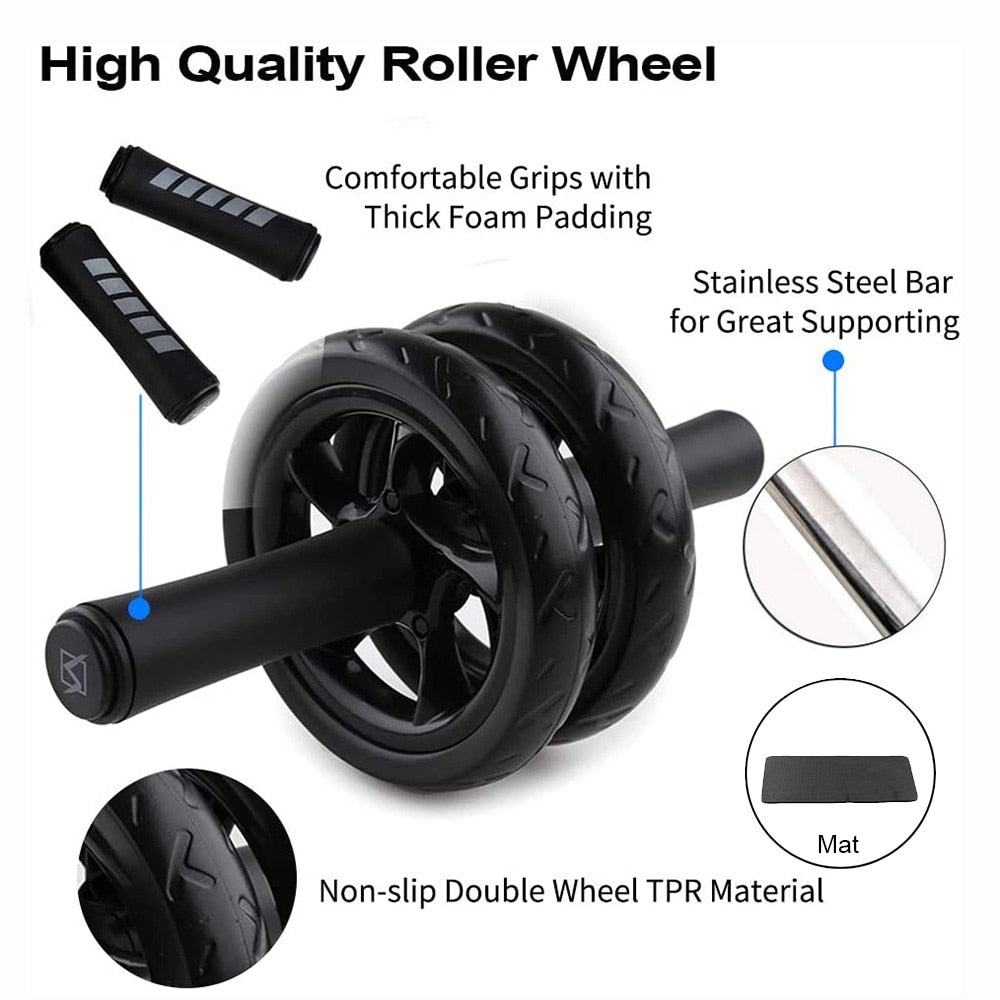 Readaeer Ab Roller Wheel with Knee Pad Abdominal Exercise for Home Gym  Fitness Equipment